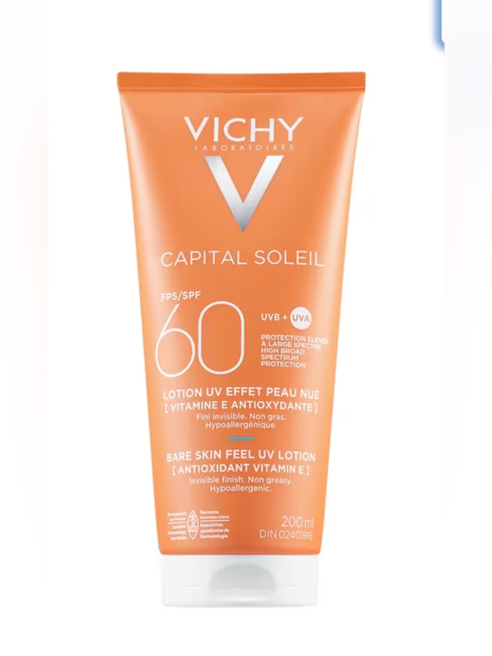 Vichy Capital Soleil SPF 60 Bare Skin Feel UV Lotion - Orange